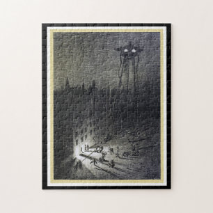 Vintage alien invasion jigsaw puzzle