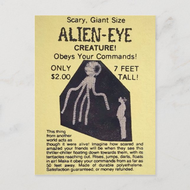 Vintage Alien Mail Order Advertisement Postcard (Front)