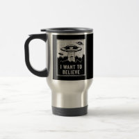 Vintage Alien UFO Hunter I Want To Believe Retro P