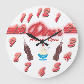 Vintage All American Diner Large Clock