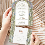 Vintage All in One Wedding Invitation by Mucha<br><div class="desc">Art Nouveau Vintage wedding invitations by Alphonse Mucha in a floral, romantic, and whimsical design. Victorian flourishes complement classic art deco fonts. Please enter your custom information, and you're done. If you wish to change the design further, simply click the blue "Customize It" button. Thank you so much for considering...</div>