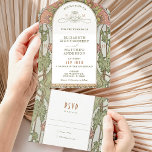 Vintage All in One Wedding Invitation by Mucha<br><div class="desc">Art Nouveau Vintage wedding invitations by Alphonse Mucha in a floral, romantic, and whimsical design. Victorian flourishes complement classic art deco fonts. Please enter your custom information, and you're done. If you wish to change the design further, simply click the blue "Customize It" button. Thank you so much for considering...</div>
