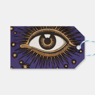 Vintage All Seeing Eye Mystic Celestial Art Gift Tags