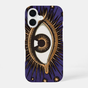 Vintage All Seeing Eye Mystic Celestial Art iPhone 16 Case