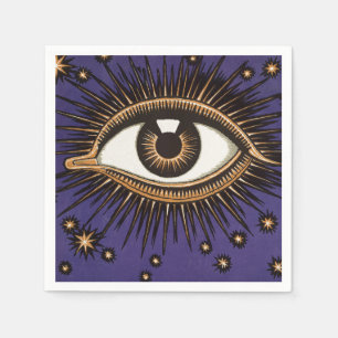 Vintage All Seeing Eye Mystic Celestial Art Napkin