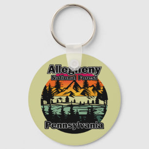Vintage Allegheny National Forest Pennsylvania Keychain