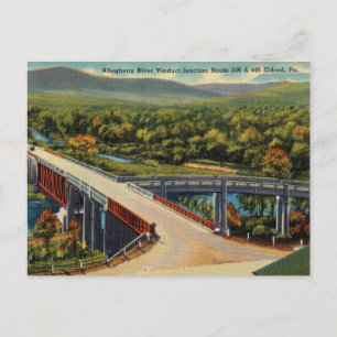 Vintage Allegheny River Eldred, Pennsylvania Postcard