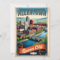 Vintage Allentown Pennsylvania Queen City Retro