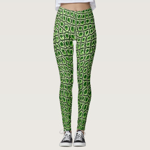 VINTAGE ALLIGATOR LEATHER BRIGHT LEAF GREEN LEGGINGS