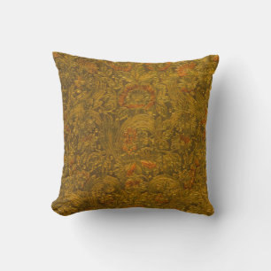 Vintage Allover Embossed Floral Pattern Throw Pillow