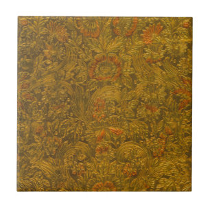 Vintage Allover Embossed Floral Pattern Tile