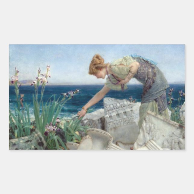 Vintage Alma-Tadema Among the Ruins Sticker (Front)