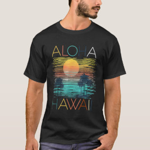Vintage Aloha Hawaii Luau Hawaiian TShirt Vacances