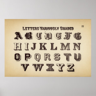 Vintage Alphabet Poster