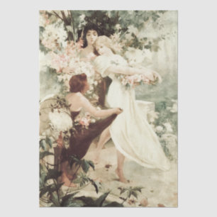 Vintage Alphonse Mucha Spirit of Spring Tissue Paper