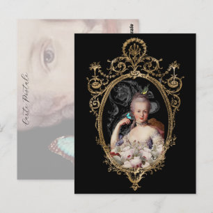 Vintage Altered young Marie Antointte portrait  Postcard