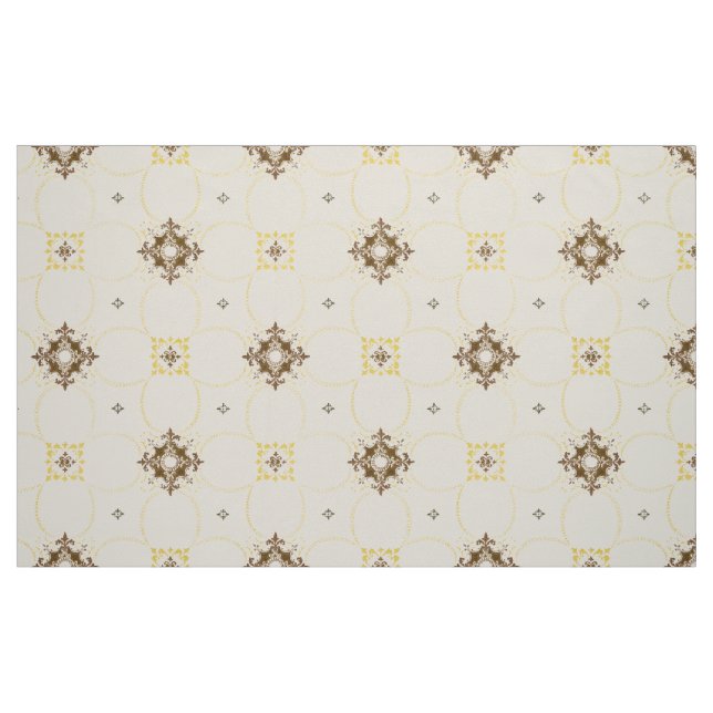 Vintage Alternating Medallions Pattern Fabric (Fat Quarter)