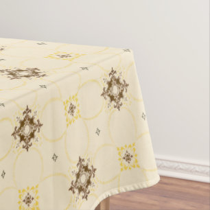 Vintage Alternating Medallions Pattern Tablecloth