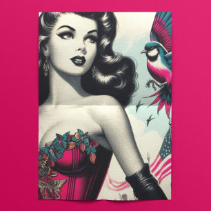 Vintage Alternative Corset Pin Up Tissue Paper