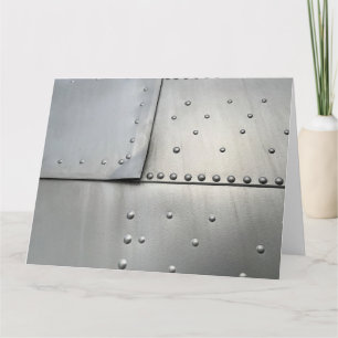 Vintage Aluminium Aircraft Skin Card