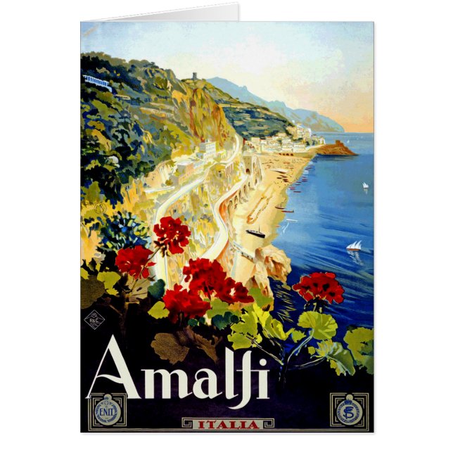 Vintage Amalfi Italie Europe Travel (Devant)
