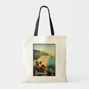 Vintage Amalfi Travel Advertisement Tote Bag