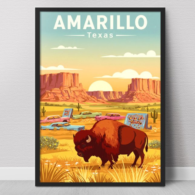 Vintage Amarillo Texas Poster (Creator Uploaded)