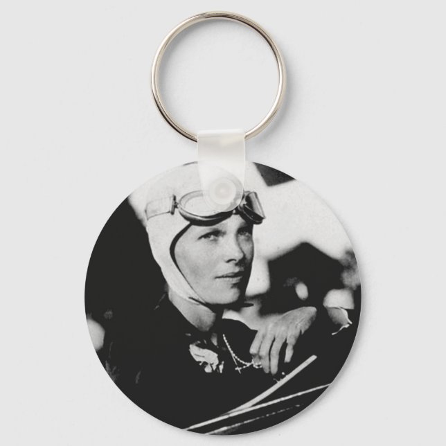 Vintage Amelia Earhart Photo Keychain (Front)