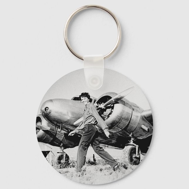 Vintage Amelia Earhart  Photo Keychain (Front)