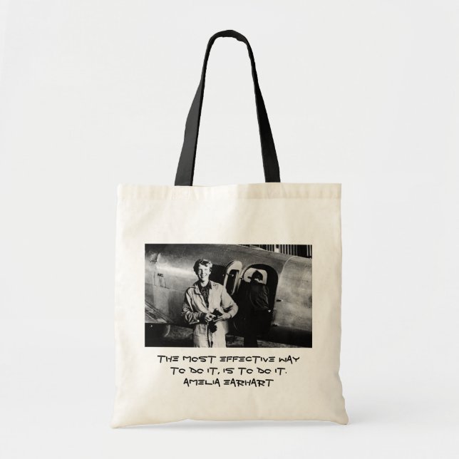 Vintage Amelia Earhart  Photo Tote Bag (Front)