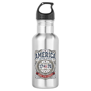 Vintage America 1776 Patriotic Liberty 532 Ml Water Bottle