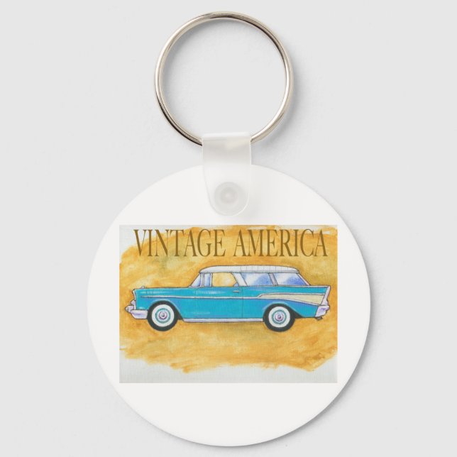 vintage america chevy keychain (Front)