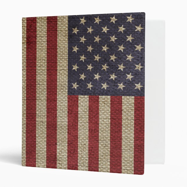 Vintage America Flag  Binder (Front/Inside)