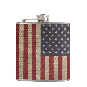 Vintage America Flag  Hip Flask