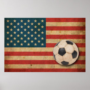 Vintage America Flag Poster