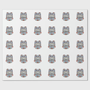 Vintage America Freedom Patriotic Shirt Design_1 Wrapping Paper