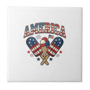 Vintage America Ice Cream Patriotic Shirt Design_1 Tile
