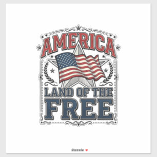 Vintage America Land Of The Free Patriotic Shirt (
