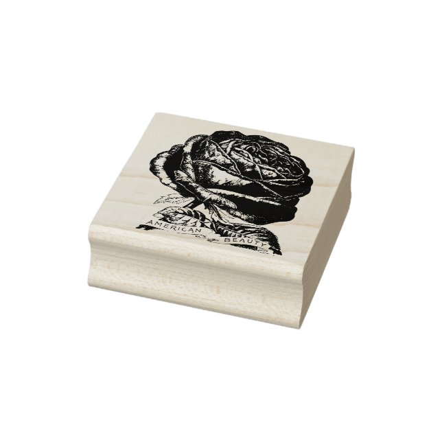Vintage American Beauty Rose Stamp (Stamp)