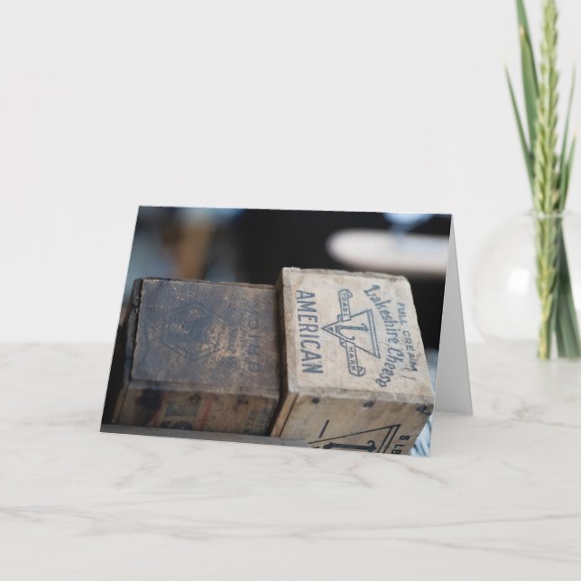 Vintage American Cheese Crate Card (Front)