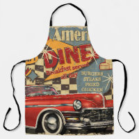 Vintage American Diner poster: retro style