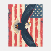 Vintage American Eagle Fleece Blanket