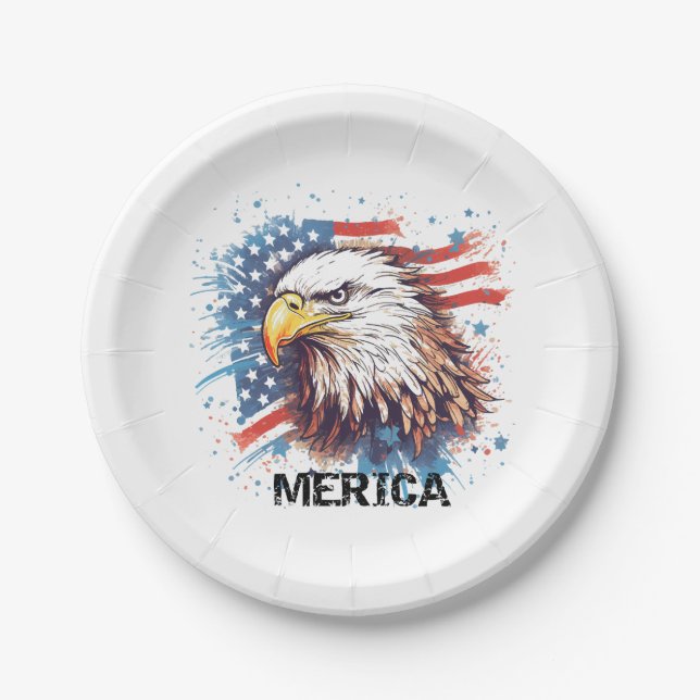 Vintage American Eagle  Paper Plate (Front)