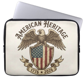 Vintage American Eagle Shield 2026 Semiquincentenn Laptop Sleeve
