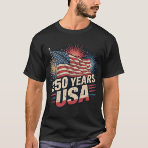 Vintage American Flag 250 Years USA T-Shirt
