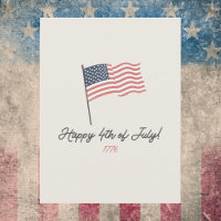 Vintage American Flag 4th of July