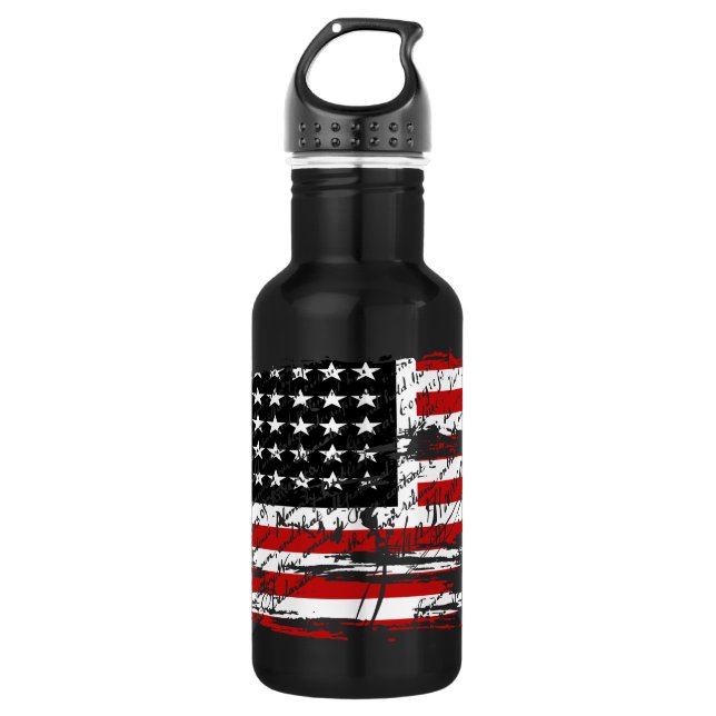 Vintage American Flag 532 Ml Water Bottle (Front)