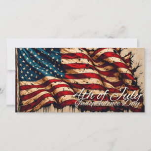 Vintage American Flag Art for 4th of July
