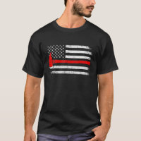 Vintage American Flag Axe Thin Red Line Firefighte