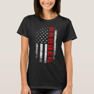 Vintage American Flag Barber Apparel Patriot Usa M T-Shirt